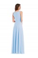 Purchase Soft Chiffon Long Sleeveless Semi Formal Evening Dress