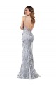 Purchase Stretch Crepe & Sequin Tulle Mermaid Mermaid Sleeveless Silver Formal Evening Dress